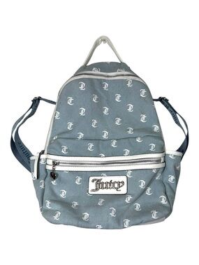 Juicy Couture Queen of Everything Denim Monogram Backpack Bookbag School Academy